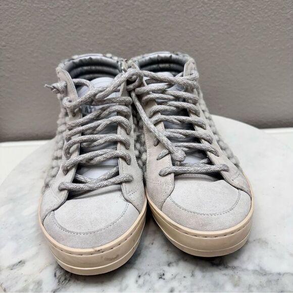 P448 Sneakers Womens Size 7 Gray High Top Lace Up Sneaker Shoes - Picture 5 of 11